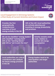 Local Engagement in UK Energy Systems – A Pilot Study of Current Activities and Future Impact one page overview